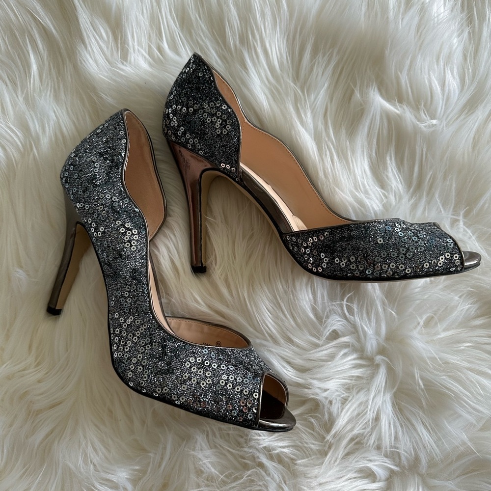 Charcoal Sequin Heel